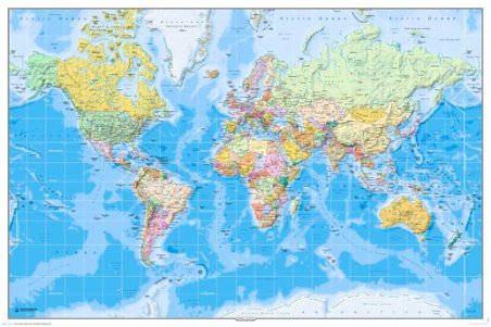 World Map - Physical Map