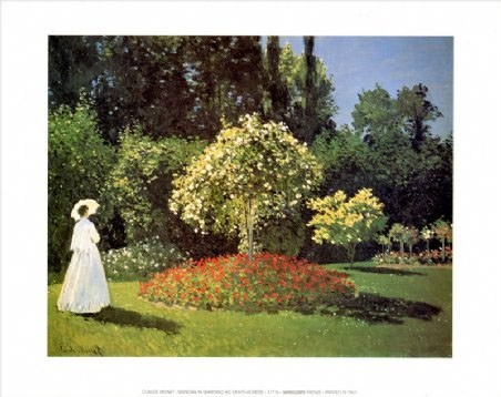 Lady in the Garden at Sainte Adresse, Claude Monet Print - PopArtUK