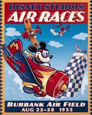 Ace Pilot Mickey Mouse, Disney Studio's Air Races 1933 - PopArtUK