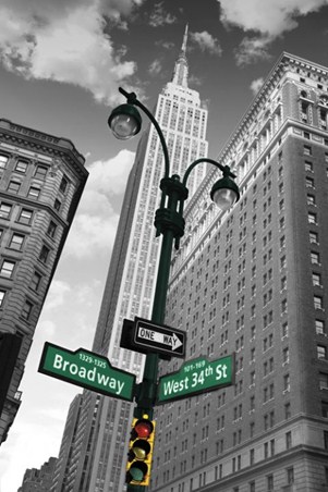 Broadway and West 34th Street - New York City Street Sign