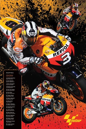Dani Pedrosa, Moto GP Poster - PopArtUK