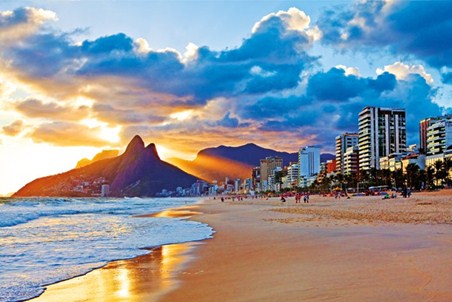 Ipanema Beach at Sunset, Rio De Janeiro, Brazil, South America - PopArtUK