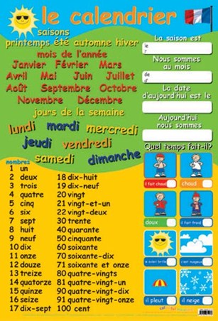 Le Calendrier, French Calendar For Children