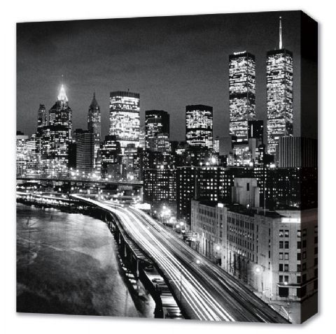 Manhattan by Night - New York City Canvas