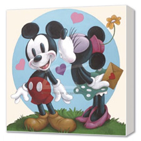 Mickey and Minnie Mouse in Love - Disney Canvas