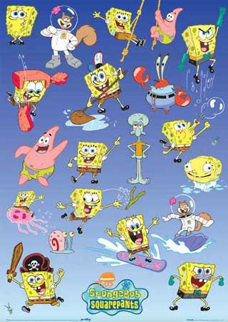 Spongebob Poster All Characters