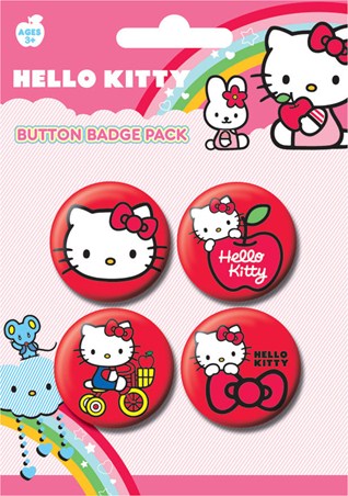 Peeking from behind an Apple - Hello Kitty