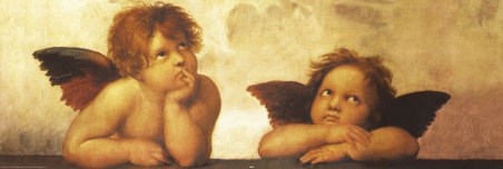 Cherubs (detail from Sistine Madonna) - Raffaello Sanzio Raphael