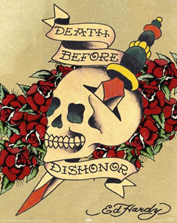 Death Before Dishonor, By Ed Hardy Poster - Buy Online