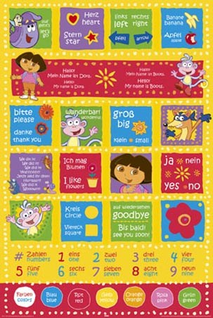 Dora The Explorer Learning German, German to English ...