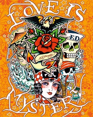 Love is Mystery, Ed Hardy Poster Card - PopArtUK
