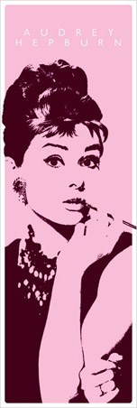 Smoking a Cigarillo (Pink) - Audrey Hepburn