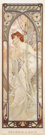 Reverie du soir, The Evening Daydream - By Alphonse Marie Mucha