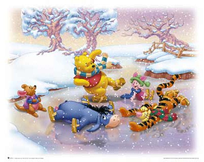 Roo, Eeyore, Piglet, Tigger & Pooh Skating, A. A. Milne 's Winnie the ...