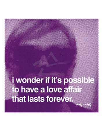 I wonder if its possible… - By Andy Warhol