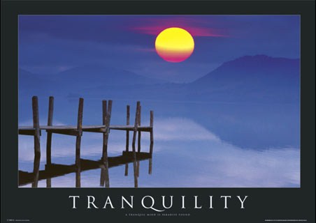 Sunset over Tranquil Lake - Tranquillity, Aspirational