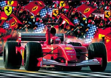 Flags out at the Formula One Grand Prix - Ferrari