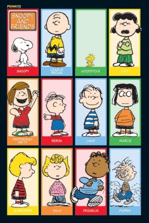 Snoopy, Woodstock and Friends, Charles Schulz's Peanuts Poster - PopArtUK