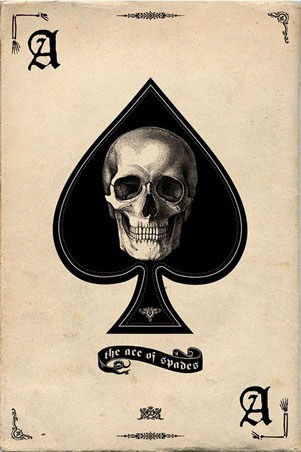 Ace of Spades, Gothic Playing Card Poster - PopArtUK