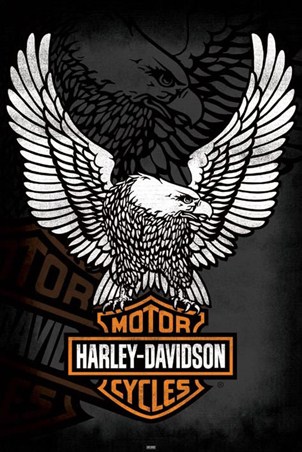 The Harley Davidson Eagle, Harley Davidson - PopArtUK