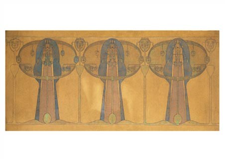 Design for a Decorative Freeze - Frances Macdonald MacNair