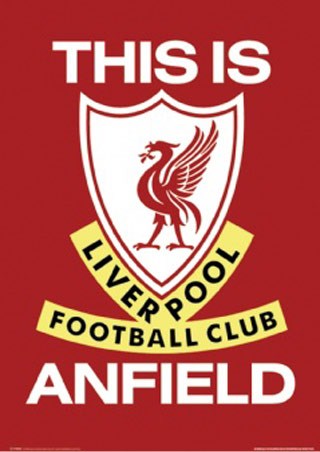 lgsp0041+this is anfield liverpool football club badge liverpool football club poster