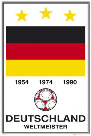 germany football poster cup winners team deutschland 61cm 5cm
