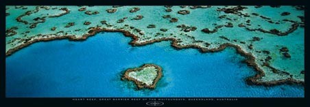 Heart Reef in The Great Barrier Reef - by Grant Faint