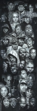 Hip Hop Rap Gods - Black and White Rapper Collage