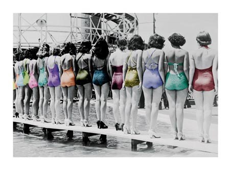 Coney Island Line-Up - Vintage Photography