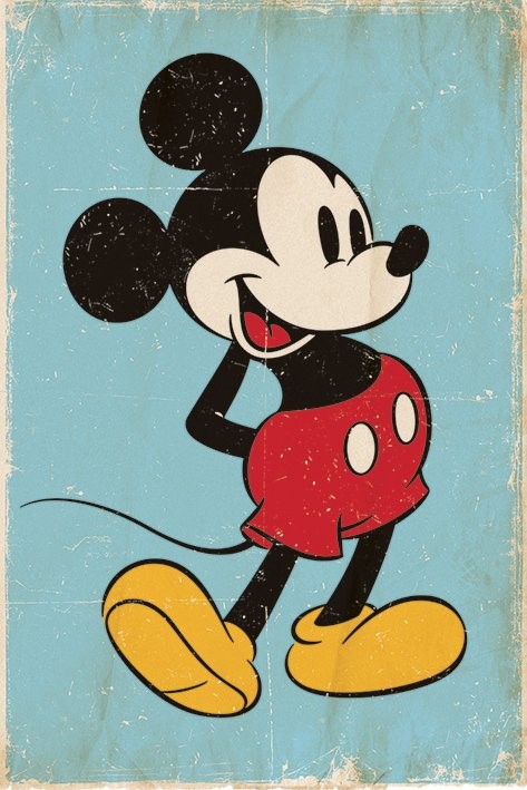 Maxi Poster 61cm x 91.5cm new and sealed Mickey Mouse Red