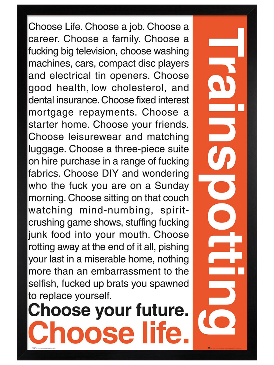 Trainspotting 61 cm x 91.5 cm by Trainspotting Maxi Poster Quotes 1 