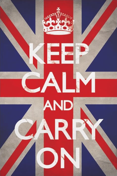 Keep Calm Union Jack, Keep Calm and Carry On Poster - Buy Online