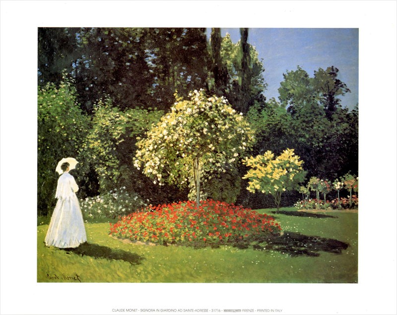 Woman In The Garden At Sainte Adresse Claude Monet Print Buy Online