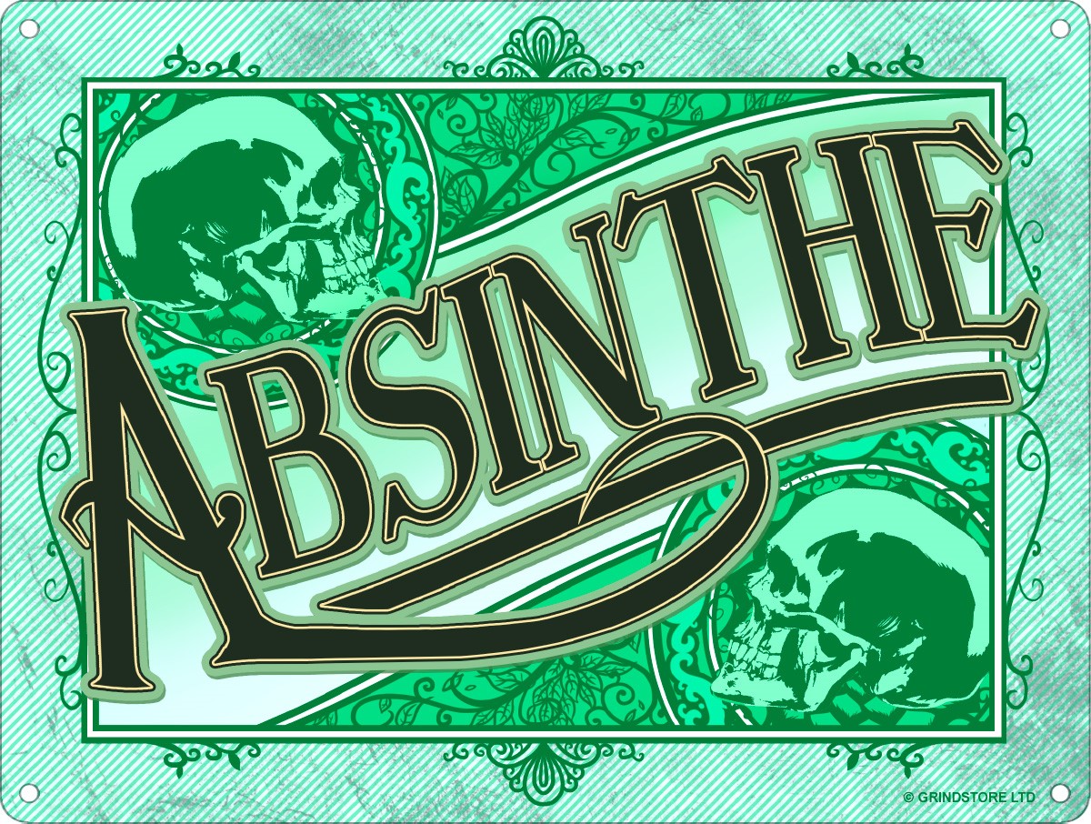 Tin Sign Absinthe If You Drink The Green Fairy 40x30cm
