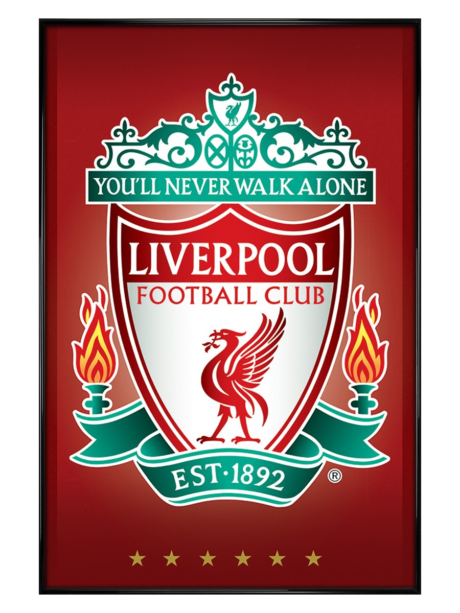 Gloss Black Framed Crest Liverpool Fc Poster Buy Online