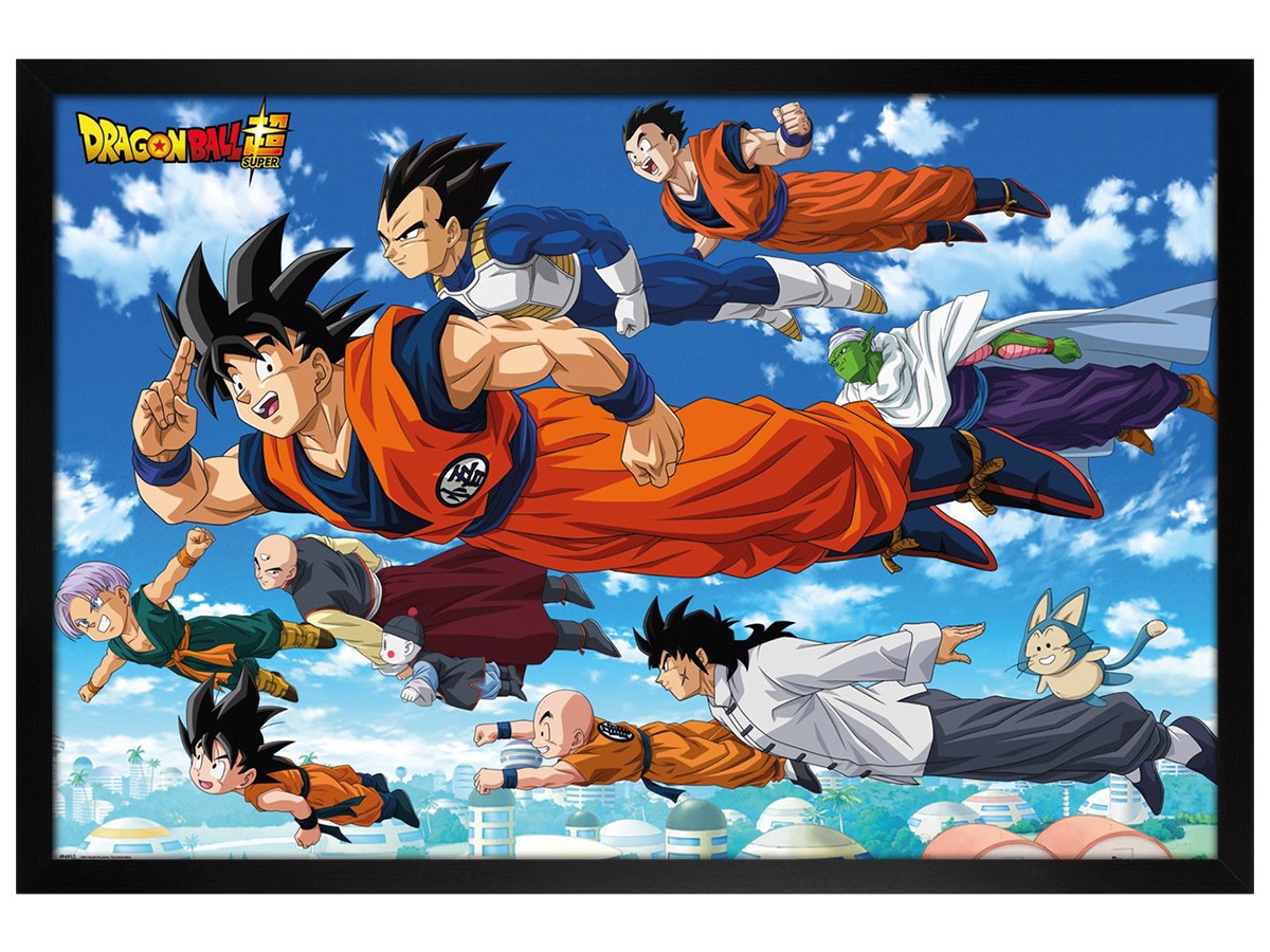 Black Wooden Framed Dragon Ball Super Flying Poster Buy Online