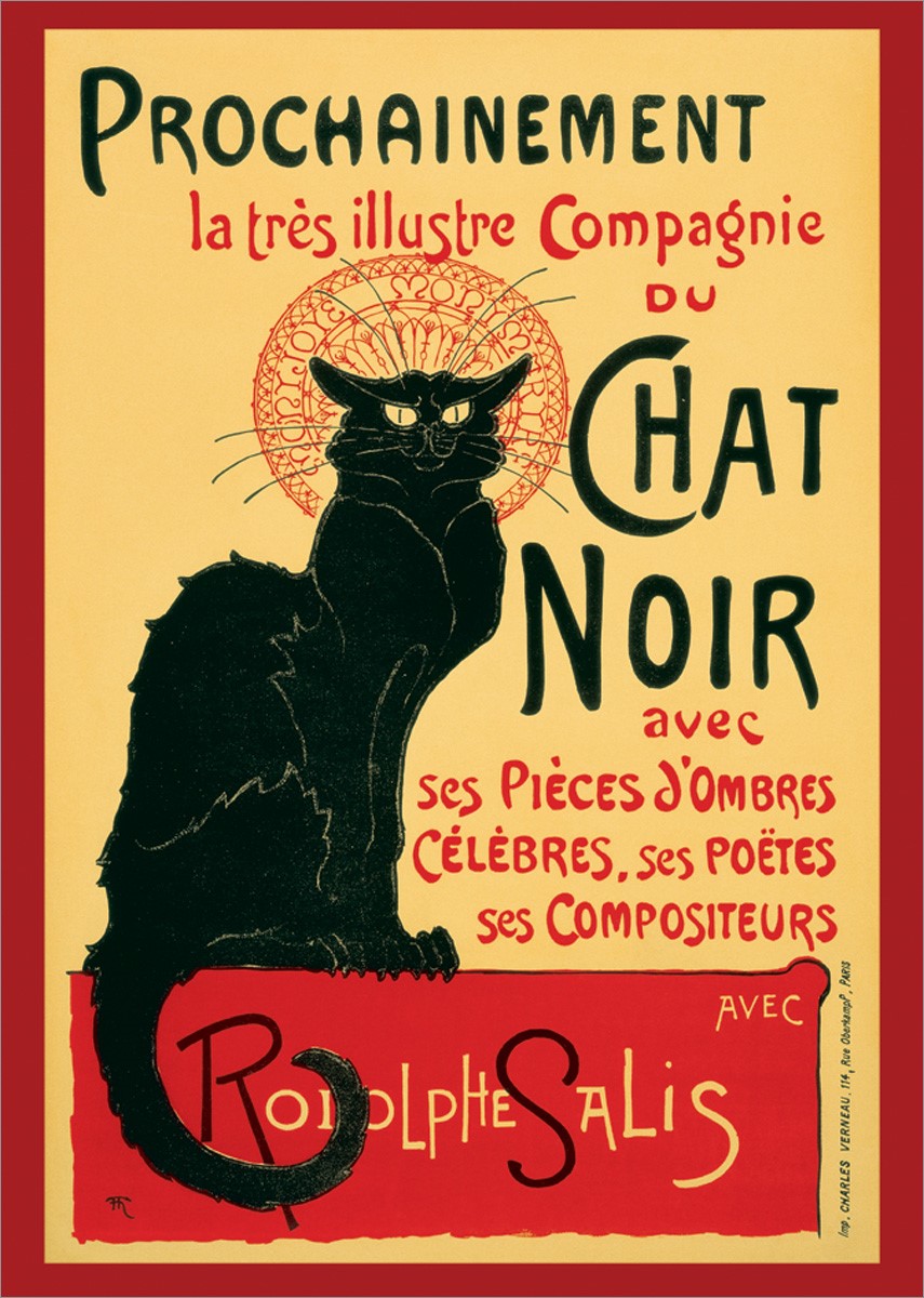 Tournee Du Chat Noir Turn Of The Black Cat Theophile Alexandre Steinlen Poster Buy Online